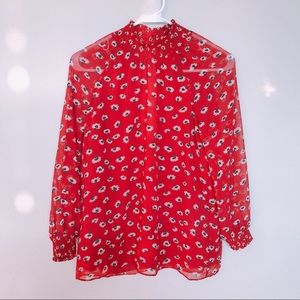 Madewell Red Blouse